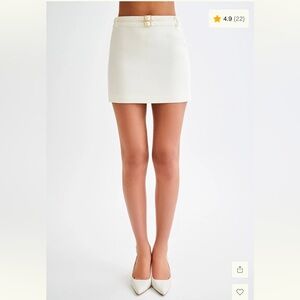 MESHKI Ivory skirt